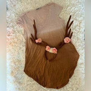 DIY Unused Women’s Deer Costume - Tunic & Antler Headband - Halloween, Cosplay
